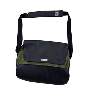 Moleskine Messenger Bag Olive Green Black Laptop Shoulder Bag Canvas Crossbody